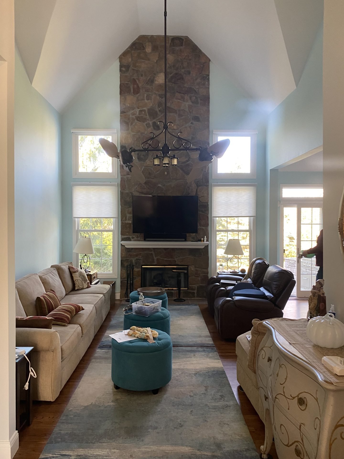 Family Rom with Vaulted ceiling